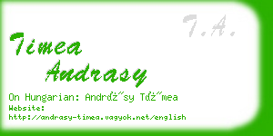 timea andrasy business card